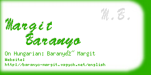 margit baranyo business card